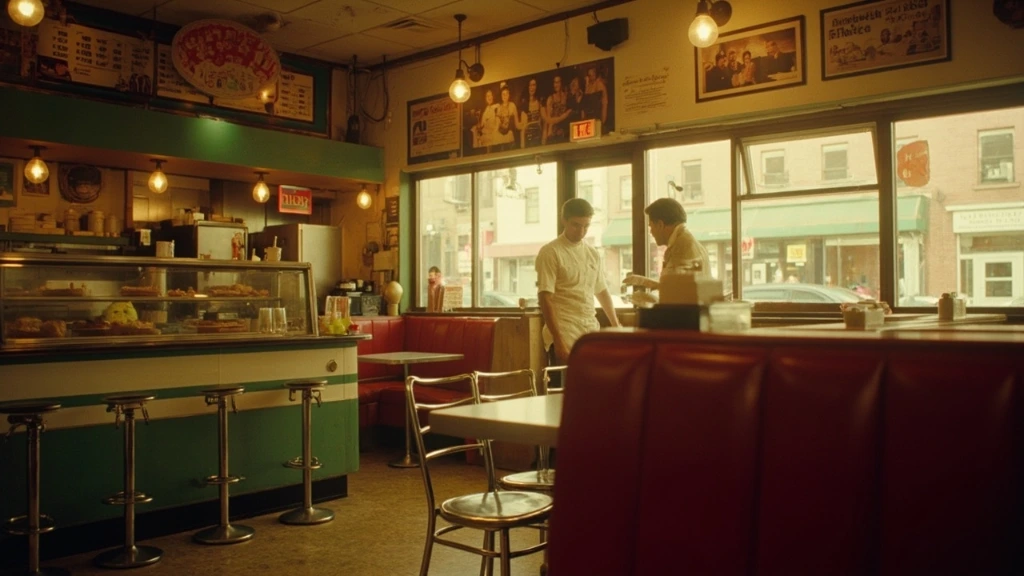 Inside the Carroll Gardens Classic Diner at morning service