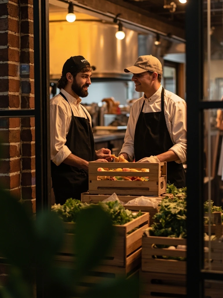Red Hook farm delivery at the Carroll Gardens Classic Diner back door